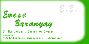 emese baranyay business card